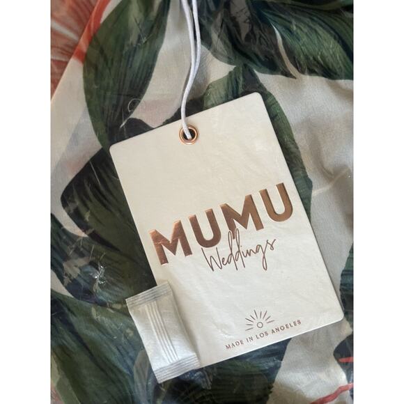 NWT Show Me Your Mumu Hacienda Maxi Dress Off Shoulder Paradise Found Sz Small - Picture 9 of 9